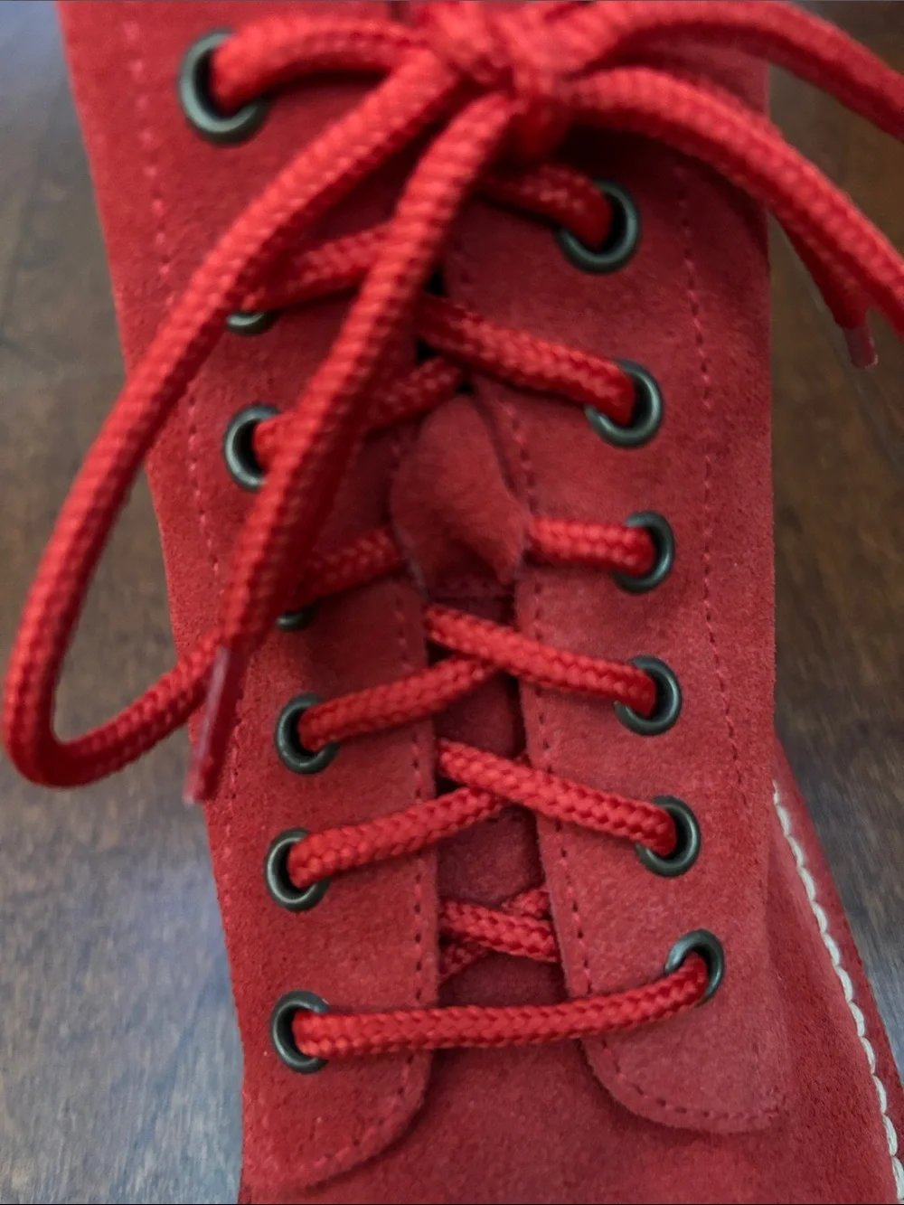 Men's European Red Suede Chukka Boots with Side Zip, Size 8 (EU41)